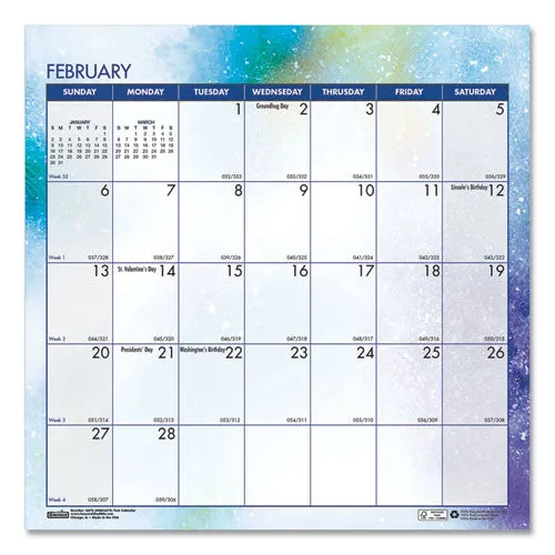 100% Recycled Cosmos Tent Calendar, 6 X 6, 2022