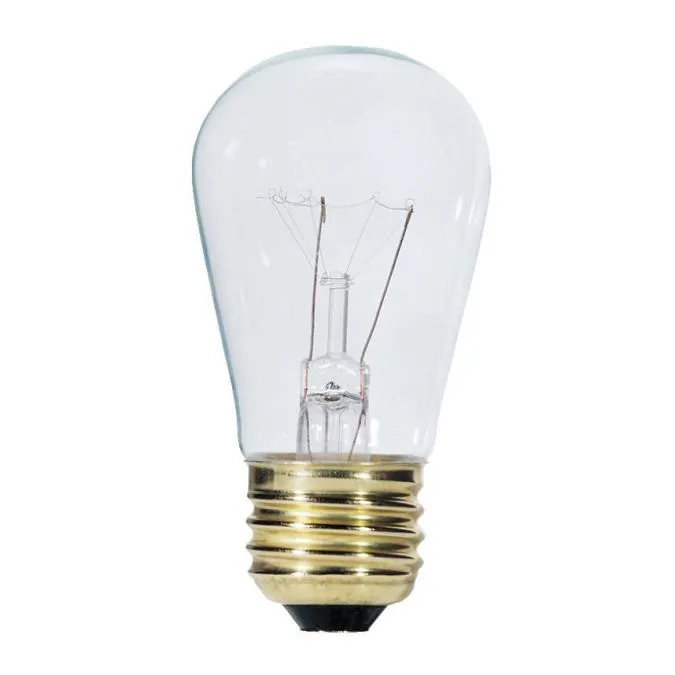 11 Watt S14 Incandescent Clear E26 (Medium) Base, 130 Volt, Box