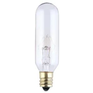 15 Watt T6 Incandescent Clear E12 (Candelabra) Base, 130 Volt, Box