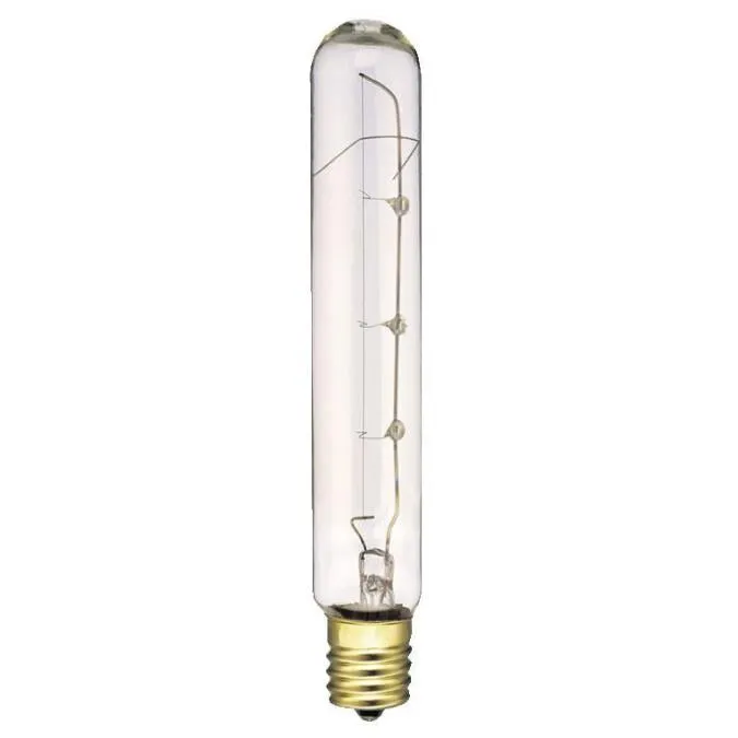 25 Watt T6 1/2 Incandescent Clear E17 (Intermediate) Base, 120 Volt, Card