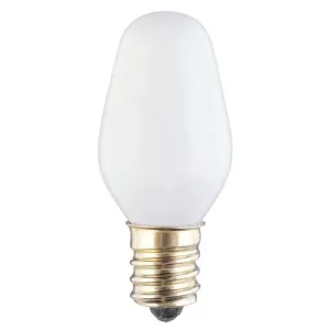 4 Watt C7 Incandescent White E12 (Candelabra) Base, 120 Volt, Card (2-Pack)