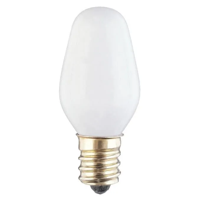 4 Watt C7 Incandescent White E12 (Candelabra) Base, 120 Volt, Card (2-Pack)