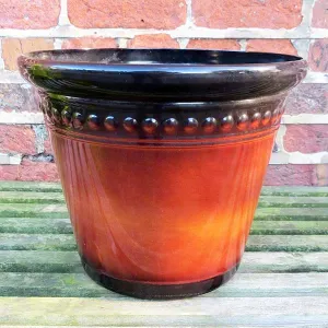 40cm Iberian Planter Mahogany Plant Pot