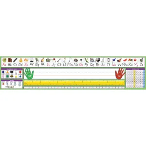 Adhesive Primary Modern Manuscript Desk Plates, 17.5" x 4", 36 Per Pack, 2 Packs