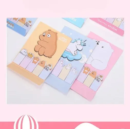 Bare Bears Sticky Note Strips and Tabs