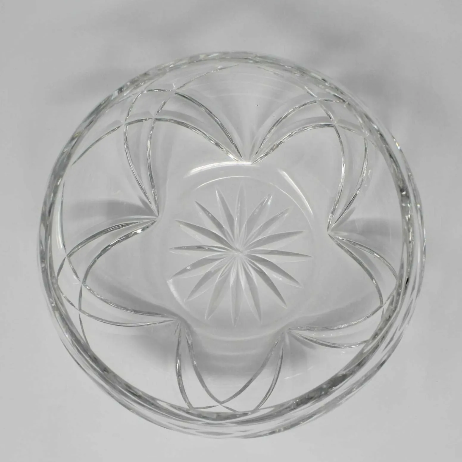 Bowl, Crystal Case Bowl, Cut Arches, 1990's