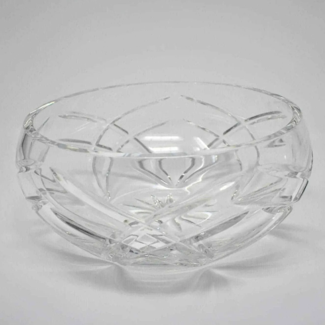 Bowl, Crystal Case Bowl, Cut Arches, 1990's