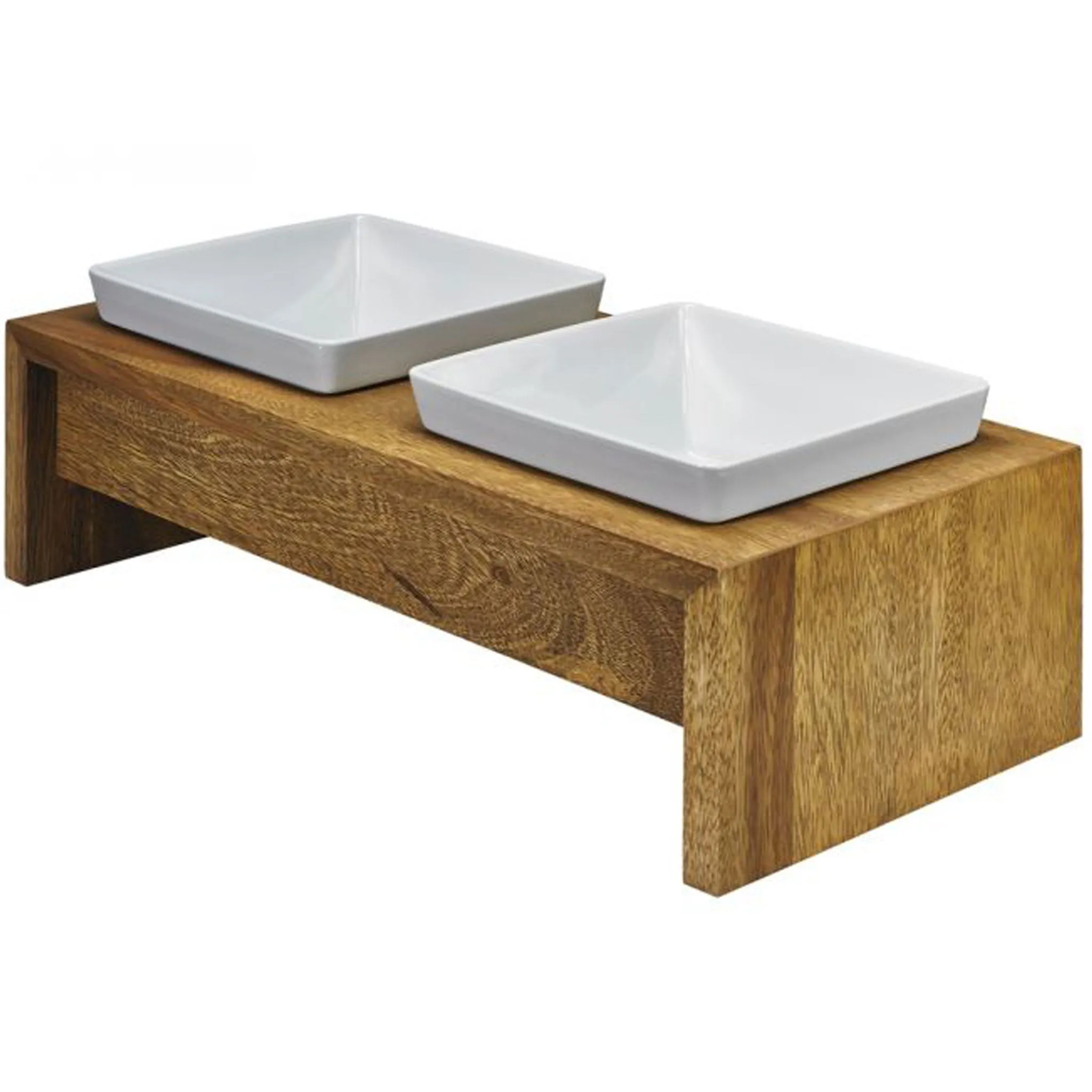 Bowsers Artisan Double Feeder Bamboo Dog Bowl