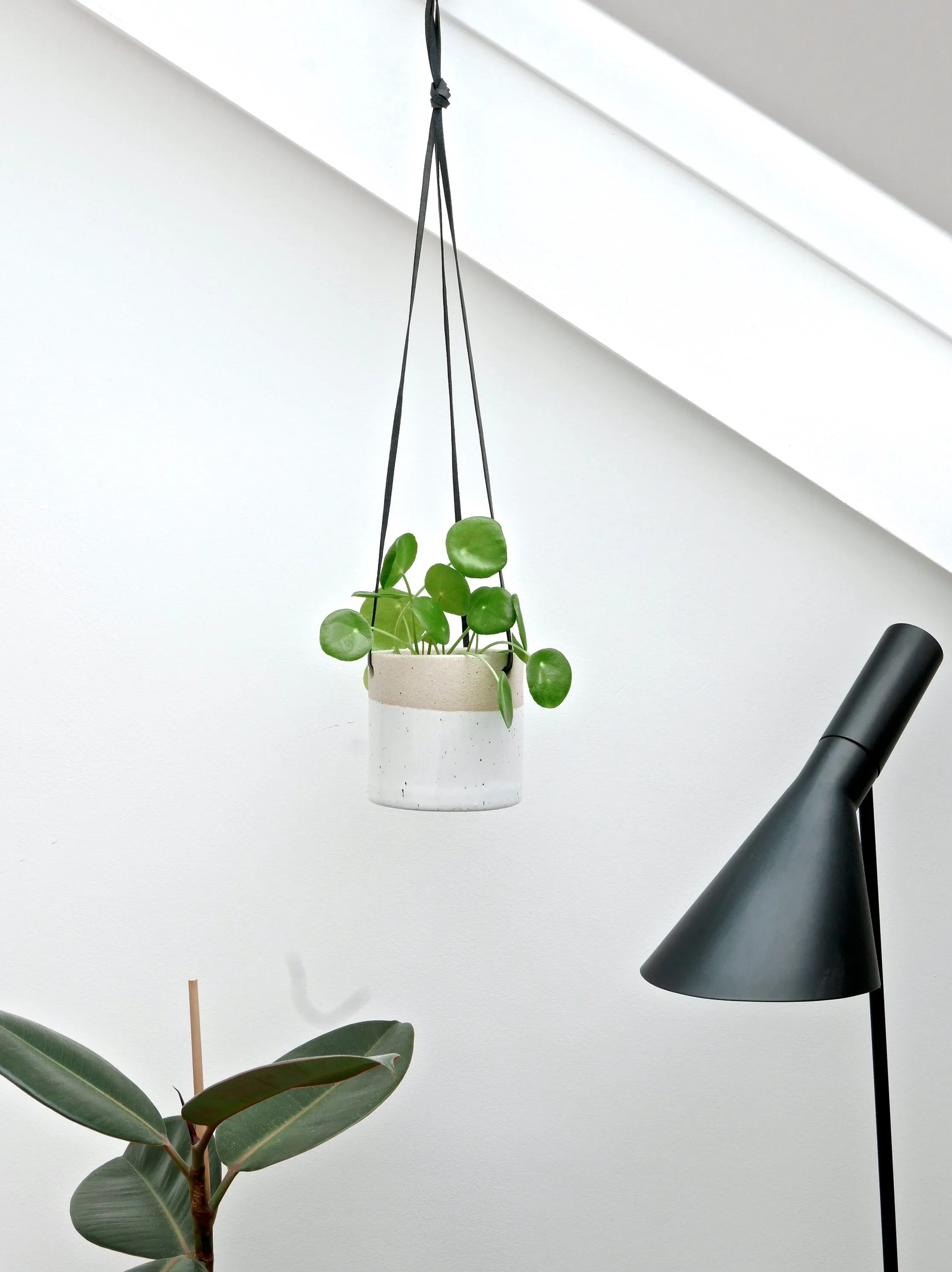 Ceramic Hanging Planter White Large