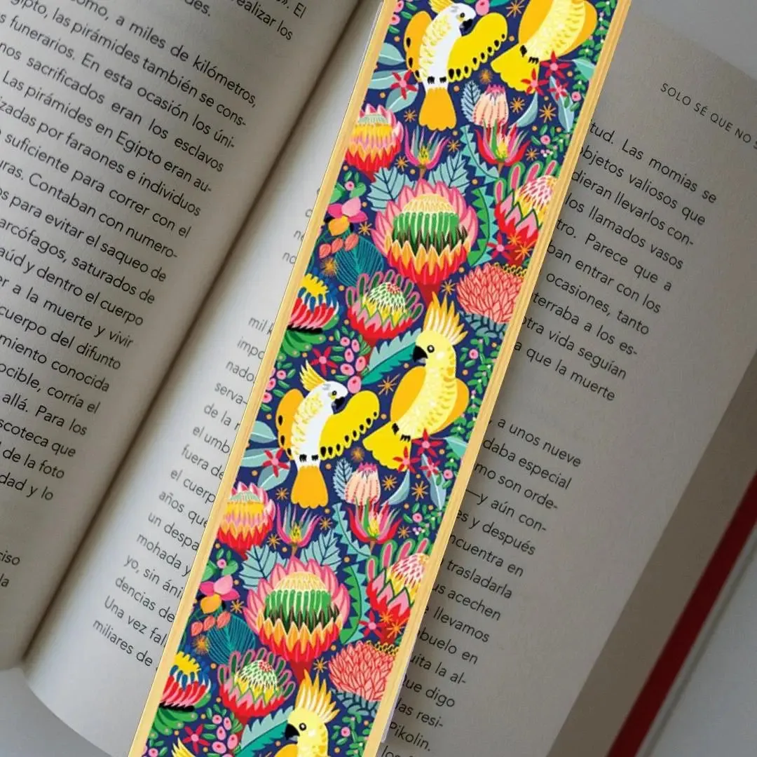 Cockatoos Australian Wooden Bookmark