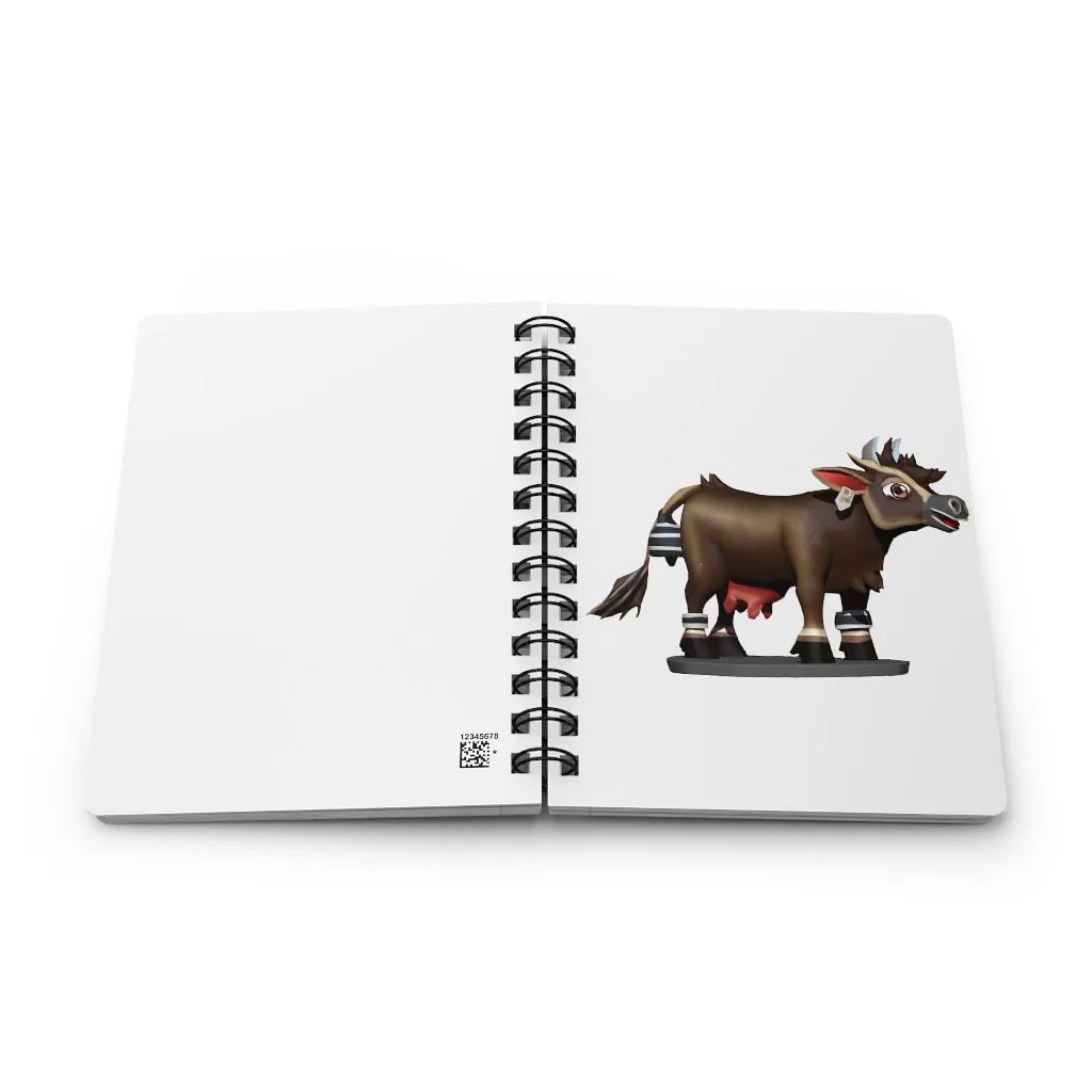 Dark Brown Cow Spiral Bound Journal