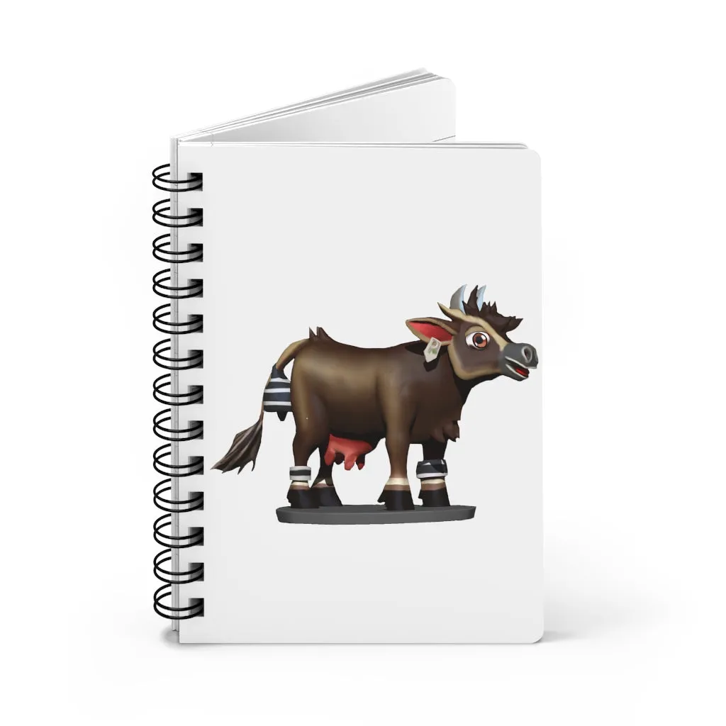 Dark Brown Cow Spiral Bound Journal