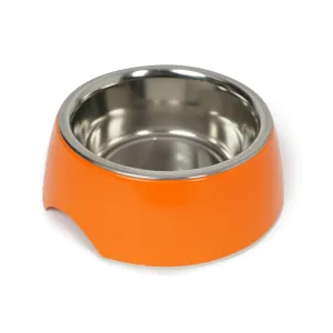 Dear Pet Curve Cut Dog Bowl in Orange