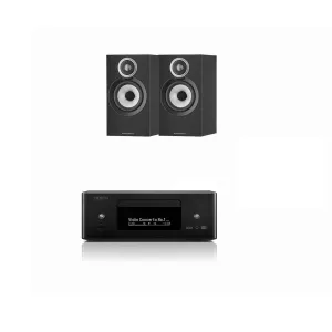 Denon CEOL RCD-N12 DAB  Hi-Fi System with Bowers & Wilkins 607 S3 Speakers Pair Black