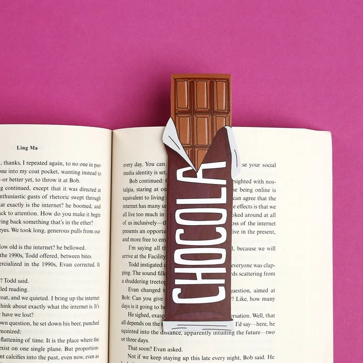 Die-Cut Chocolate Bar Bookmark