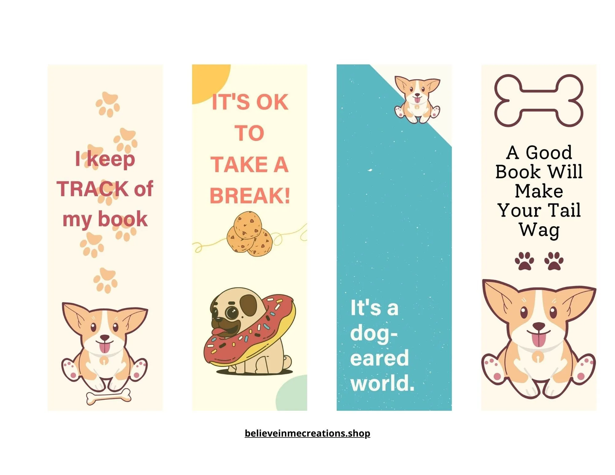 Dog Bookmarks by Emma (PDF)