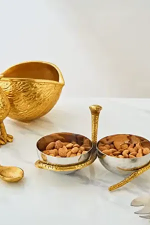 Double Serpent Serving Bowls