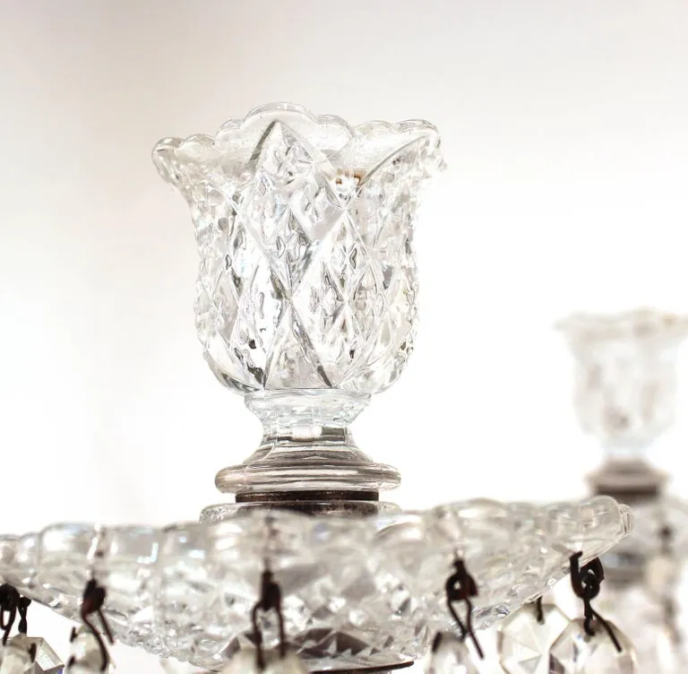 Duncan Miller Candelabra in Sandwich Glass