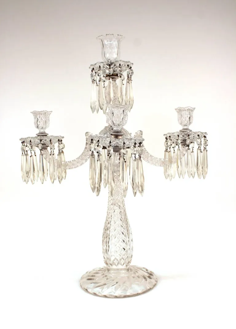 Duncan Miller Candelabra in Sandwich Glass