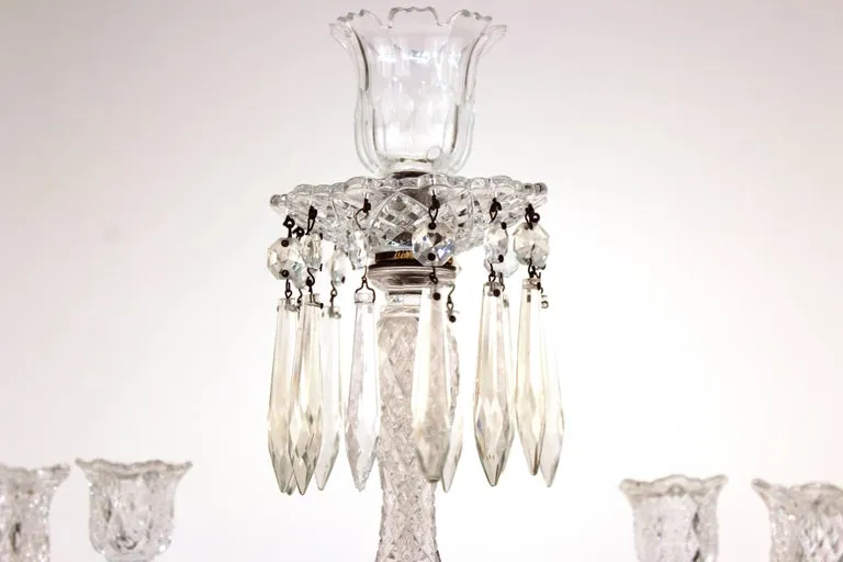 Duncan Miller Candelabra in Sandwich Glass