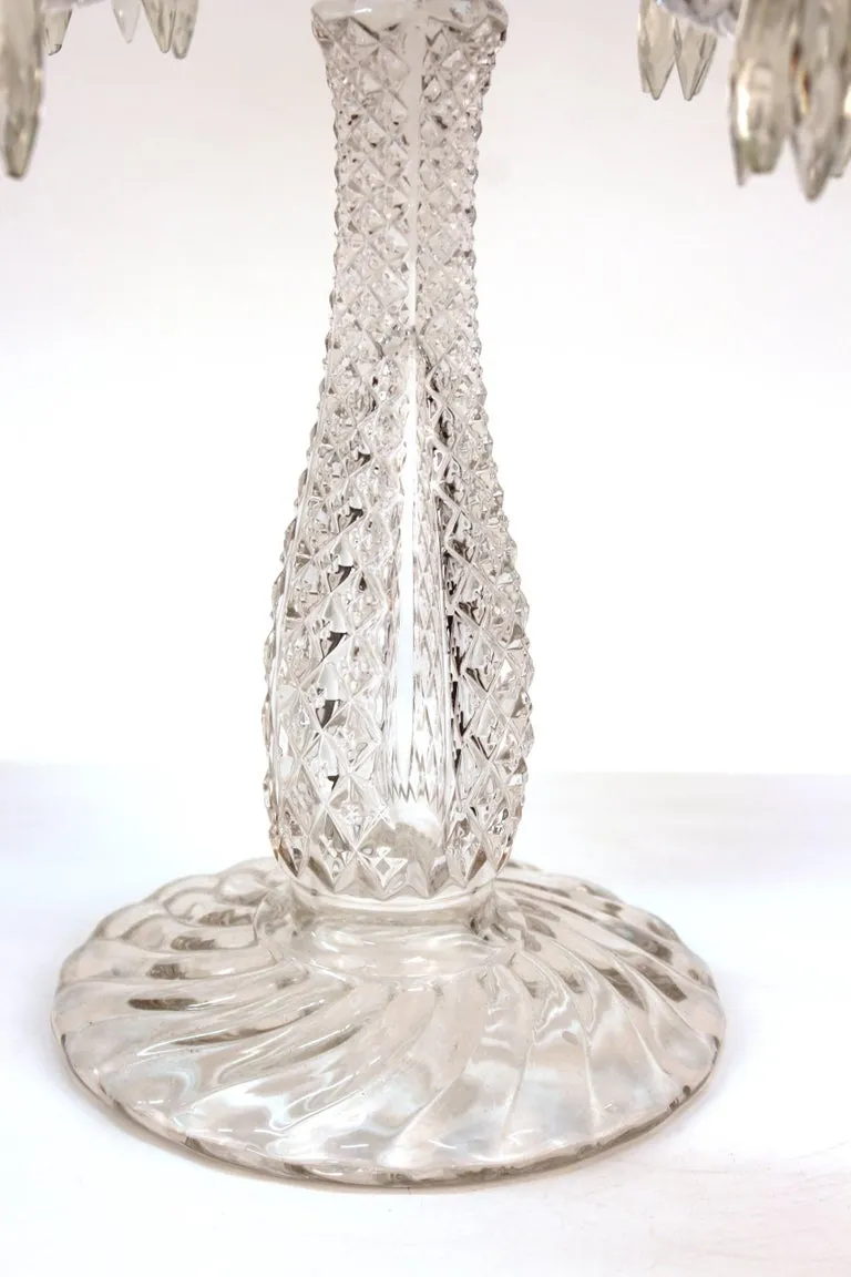 Duncan Miller Candelabra in Sandwich Glass