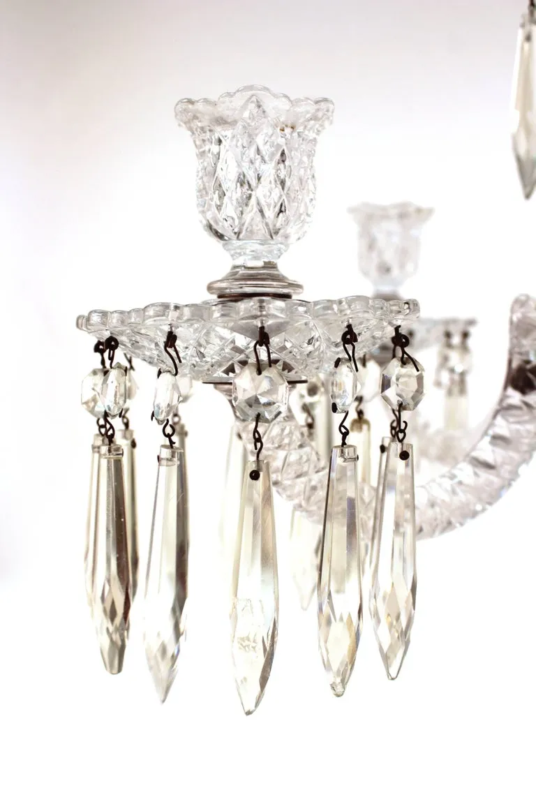 Duncan Miller Candelabra in Sandwich Glass