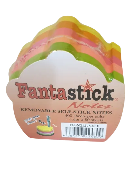 Fantastick Sticky Notes Fluorecent. 5 Color TeaPot Design