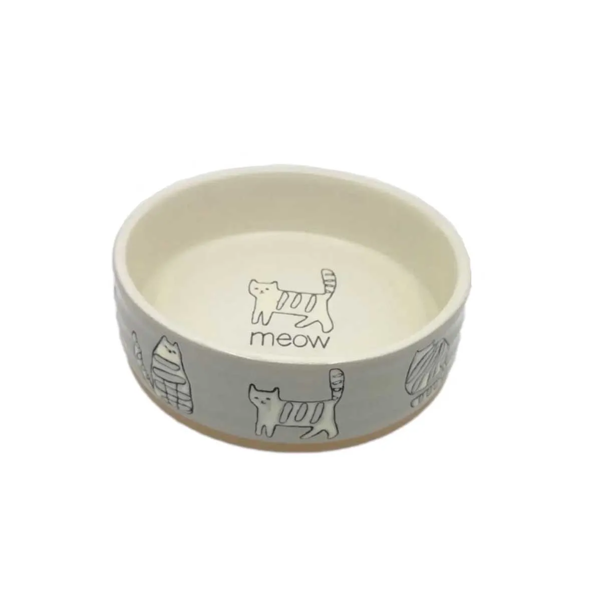 Farrah Cat Bowl in Gray