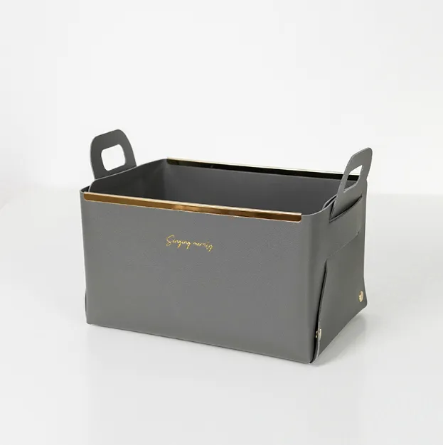 Faux Leather Nordic Storage Basket