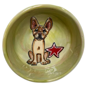 French Bulldog Ceramic Dog Bowl