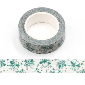 Green Retro Winter Christmas Design Washi Tape