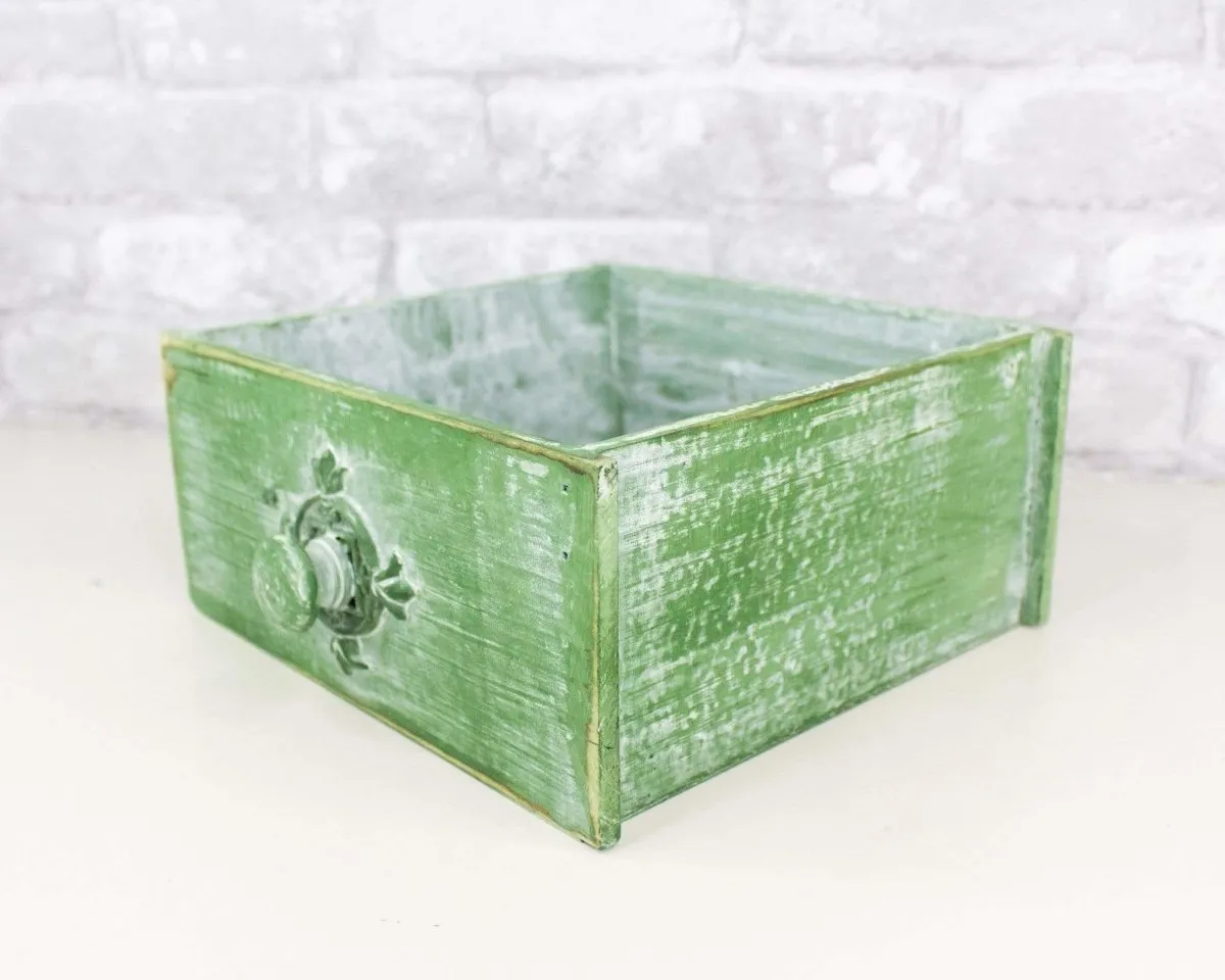 Green Rustic Wooden Drawer (Multiple Sizes)