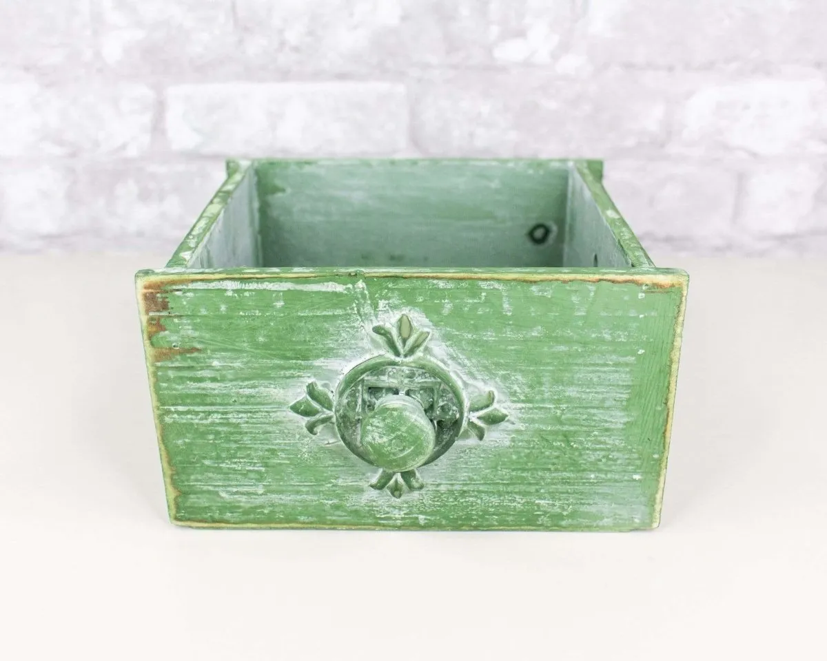 Green Rustic Wooden Drawer (Multiple Sizes)