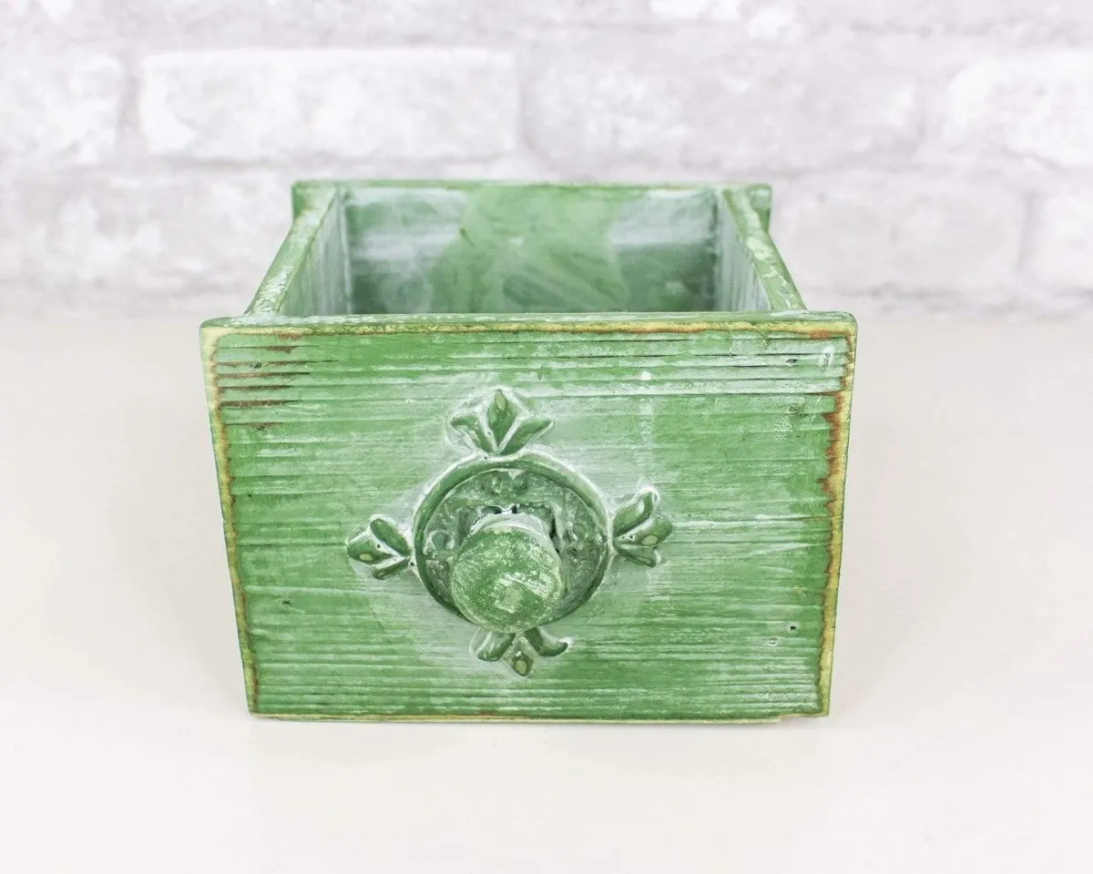 Green Rustic Wooden Drawer (Multiple Sizes)