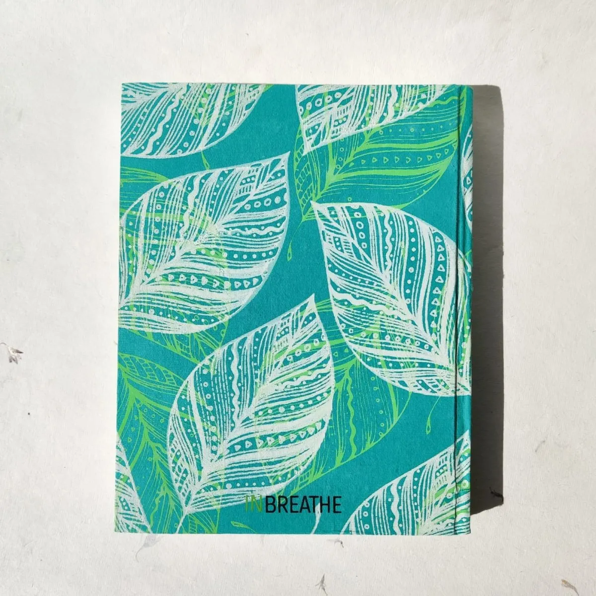 Handmade Paper Bamboo Hardcover Notebook | Leaves