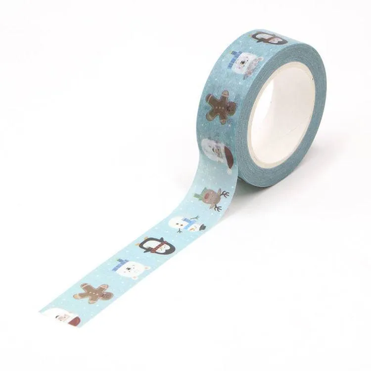 Happy Christmas Faces Washi Tape