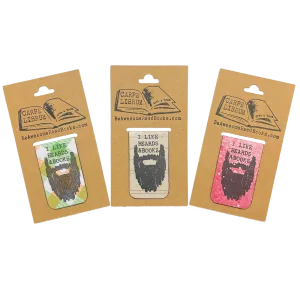 I Like Beards and Books Single Magnetic Bookmark