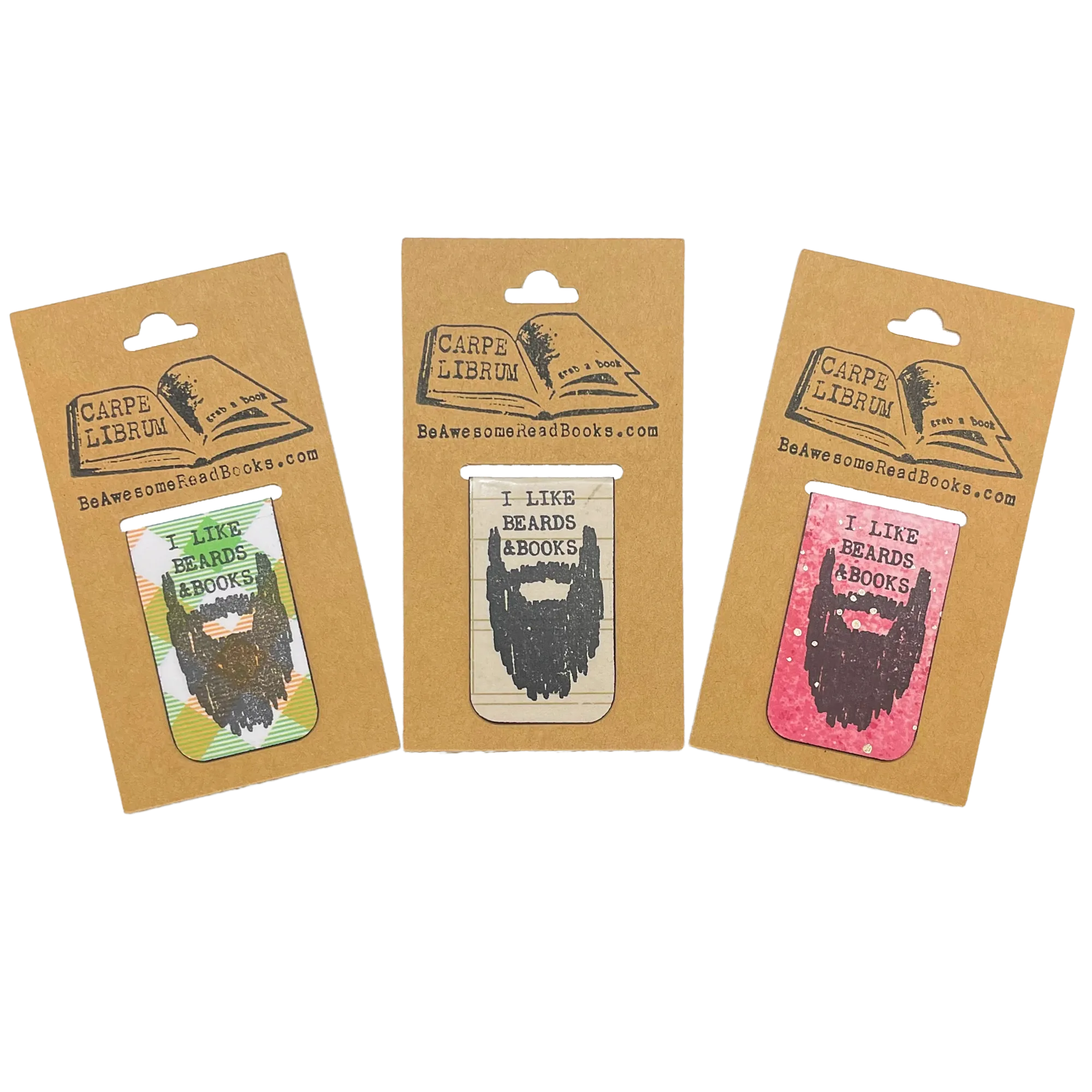 I Like Beards and Books Single Magnetic Bookmark