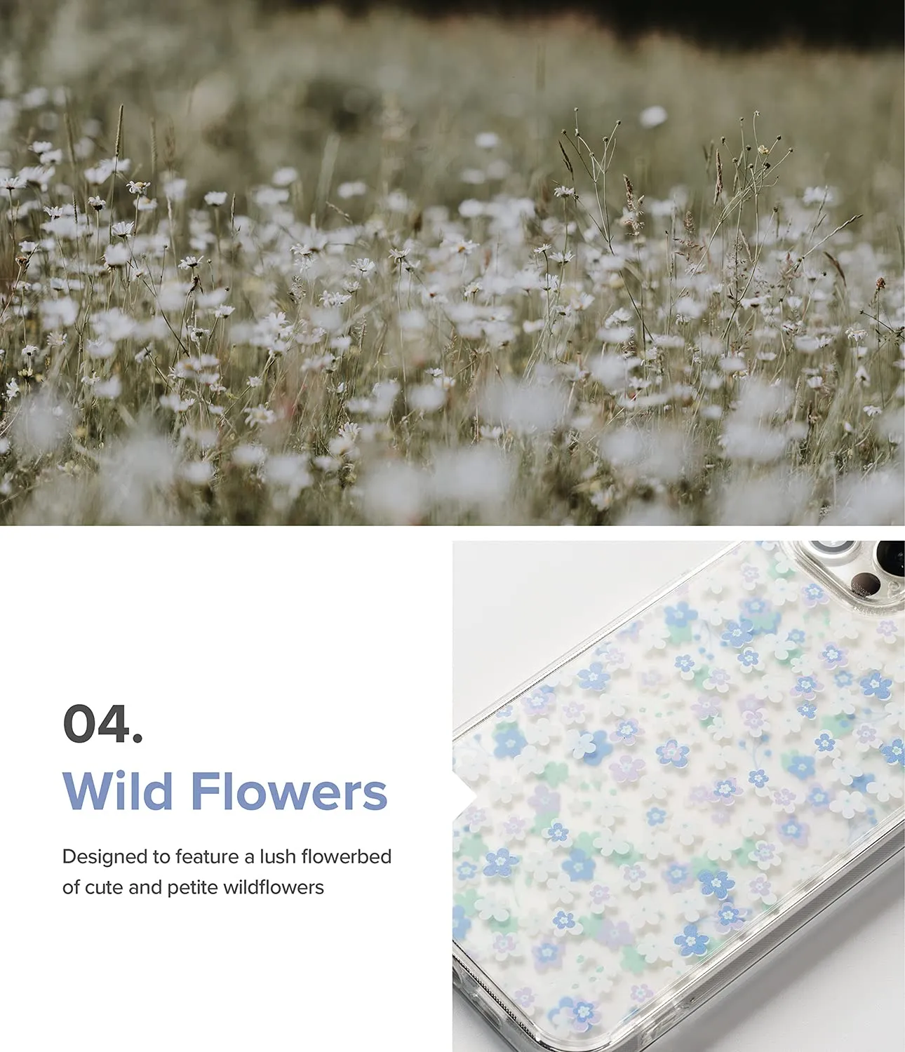 iPhone 13 Back Cover Case | Fusion Design - Wild Flowers