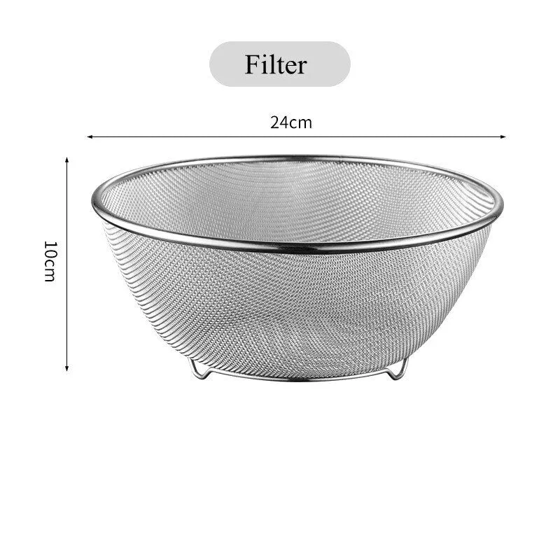 Japanese Stainless Steel Salad Bowls with Scale