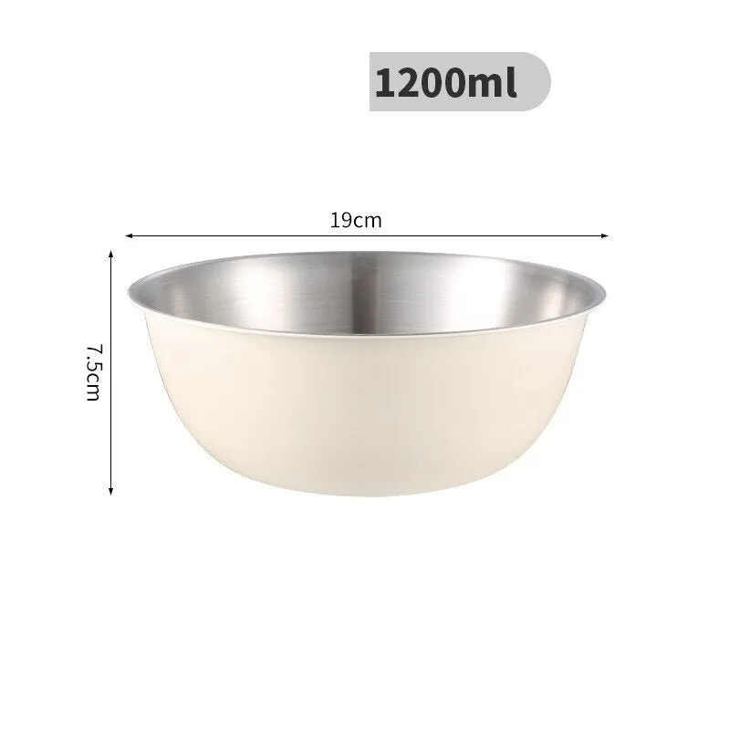 Japanese Stainless Steel Salad Bowls with Scale