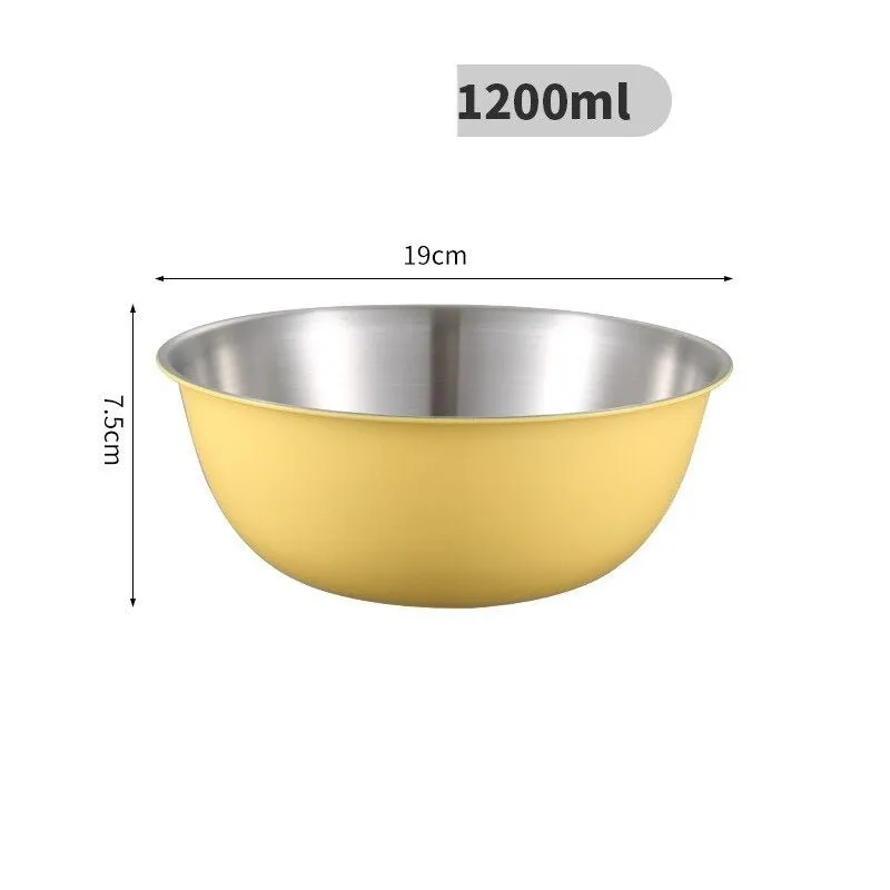 Japanese Stainless Steel Salad Bowls with Scale