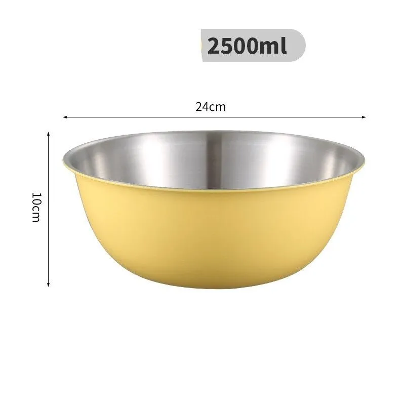 Japanese Stainless Steel Salad Bowls with Scale