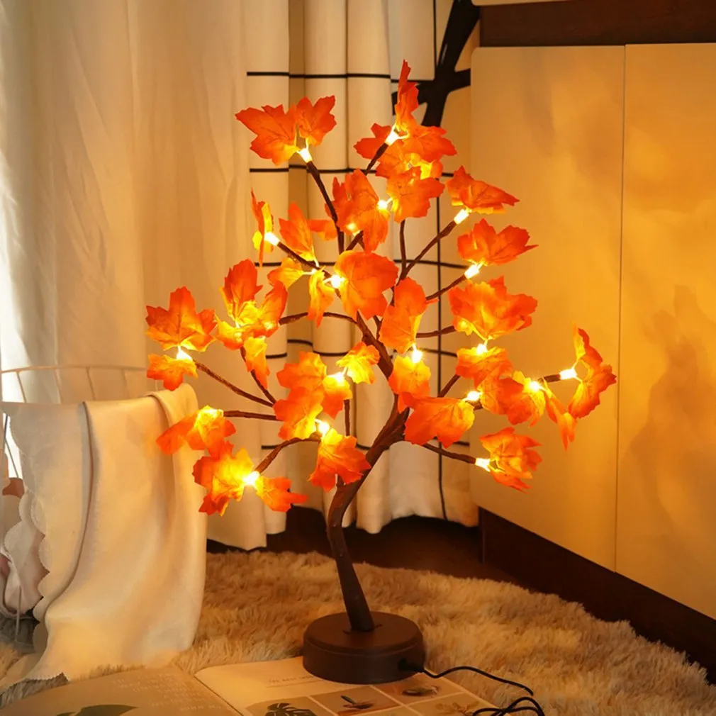 LED Table Lamp Maple Tree USB Fairy Night Lights For Christmas Wedding Parties Home Decoration