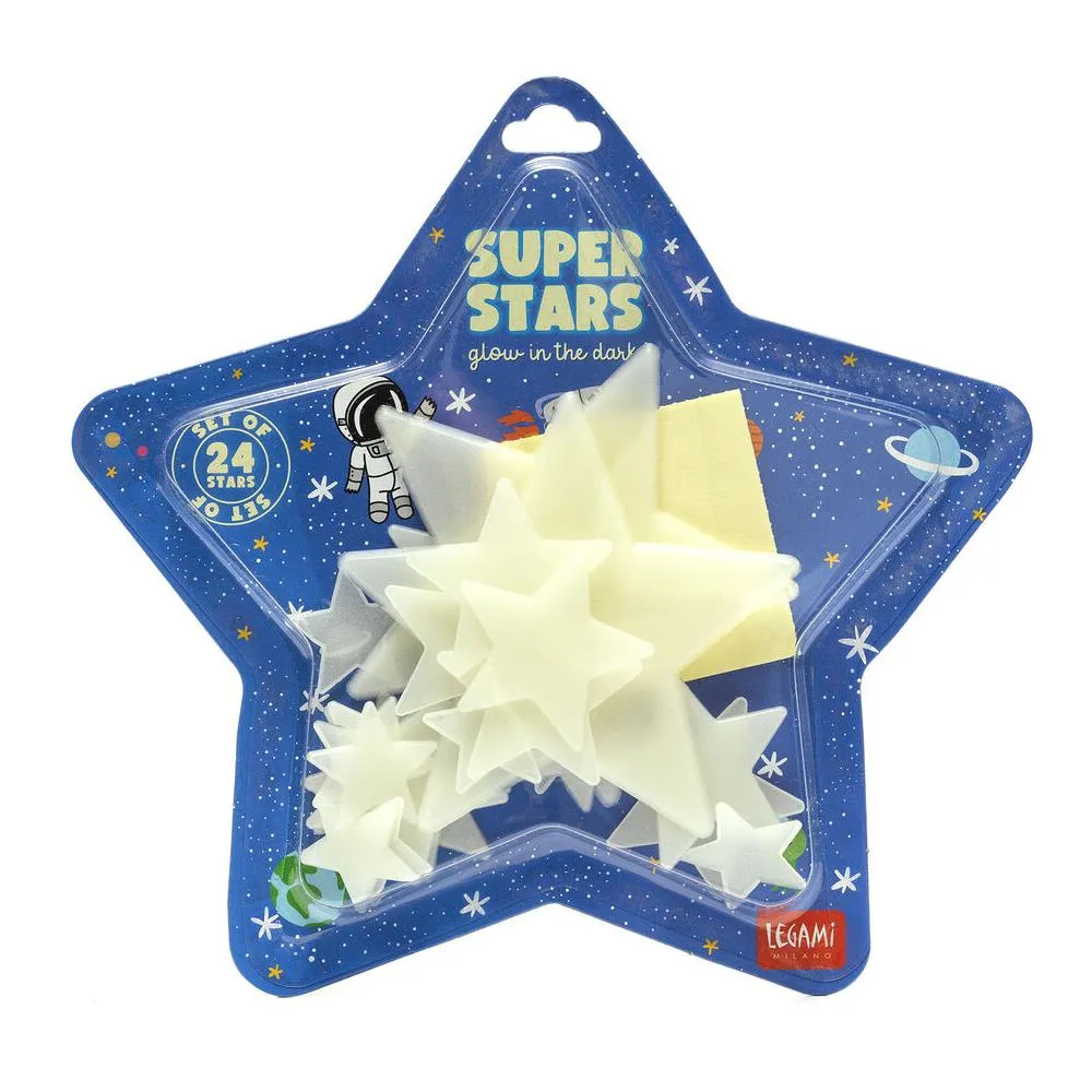 Legami Glow-In-The-Dark Adhesive Super Stars