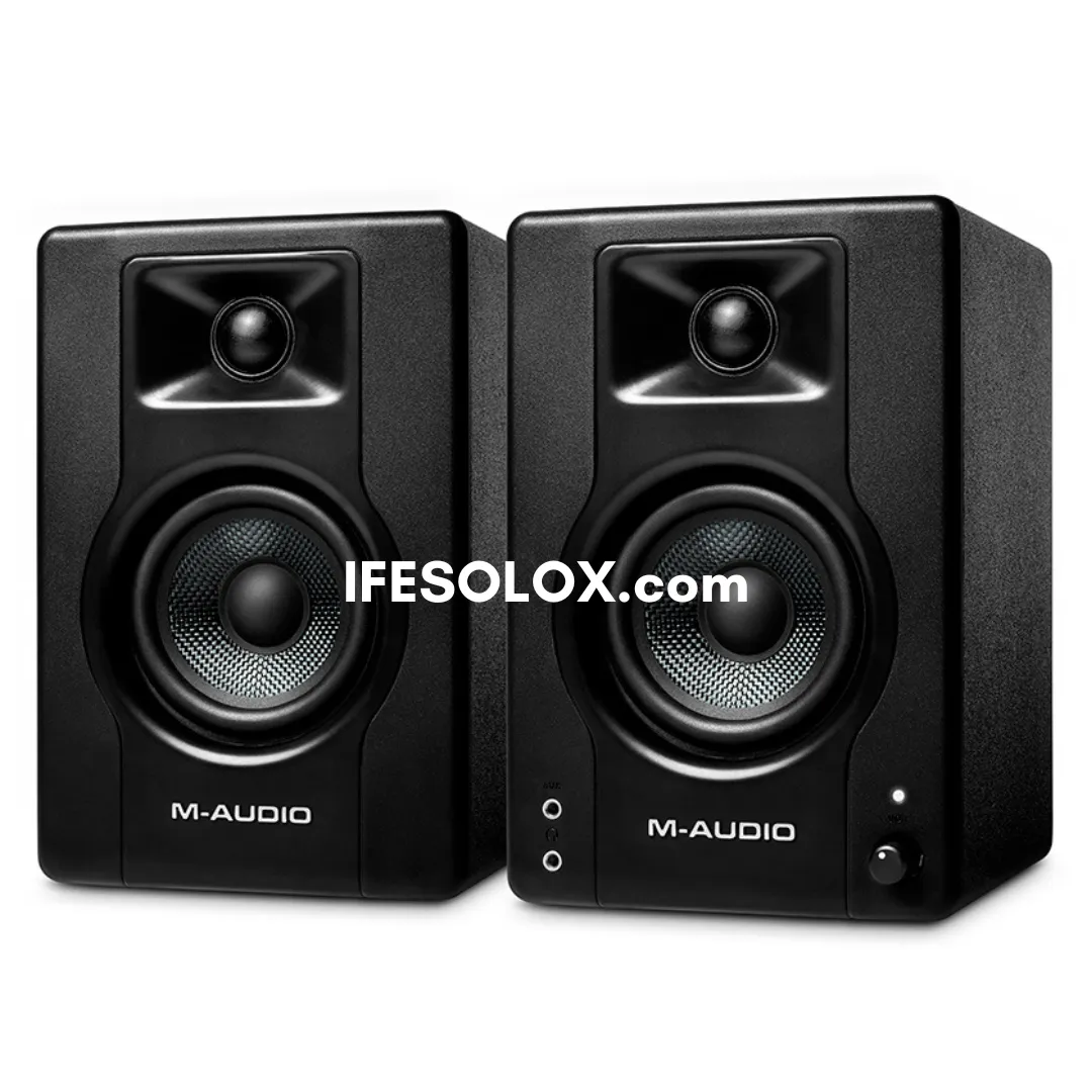 M-AUDIO BX4 Dual (2-Way) 120W 4.5" Powered Studio Reference Monitor Speakers - Brand New