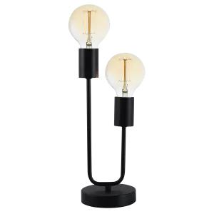 Mason 2 Light Black Table Lamp