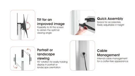 Mobile Display Stand with 90 Degree Display Rotation (L01)