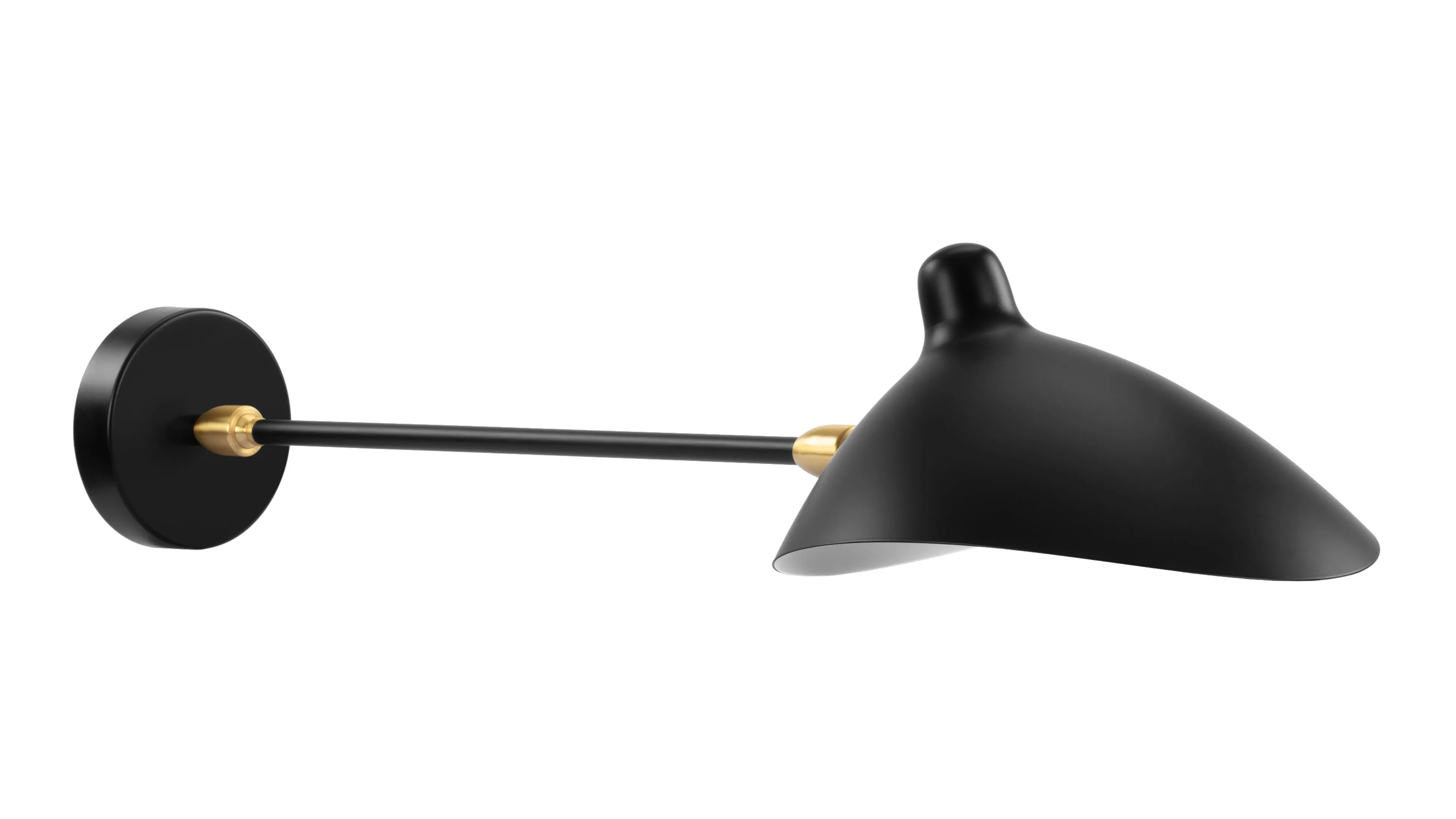 Mouille - Mouille Single Wall Sconce, Small, Black