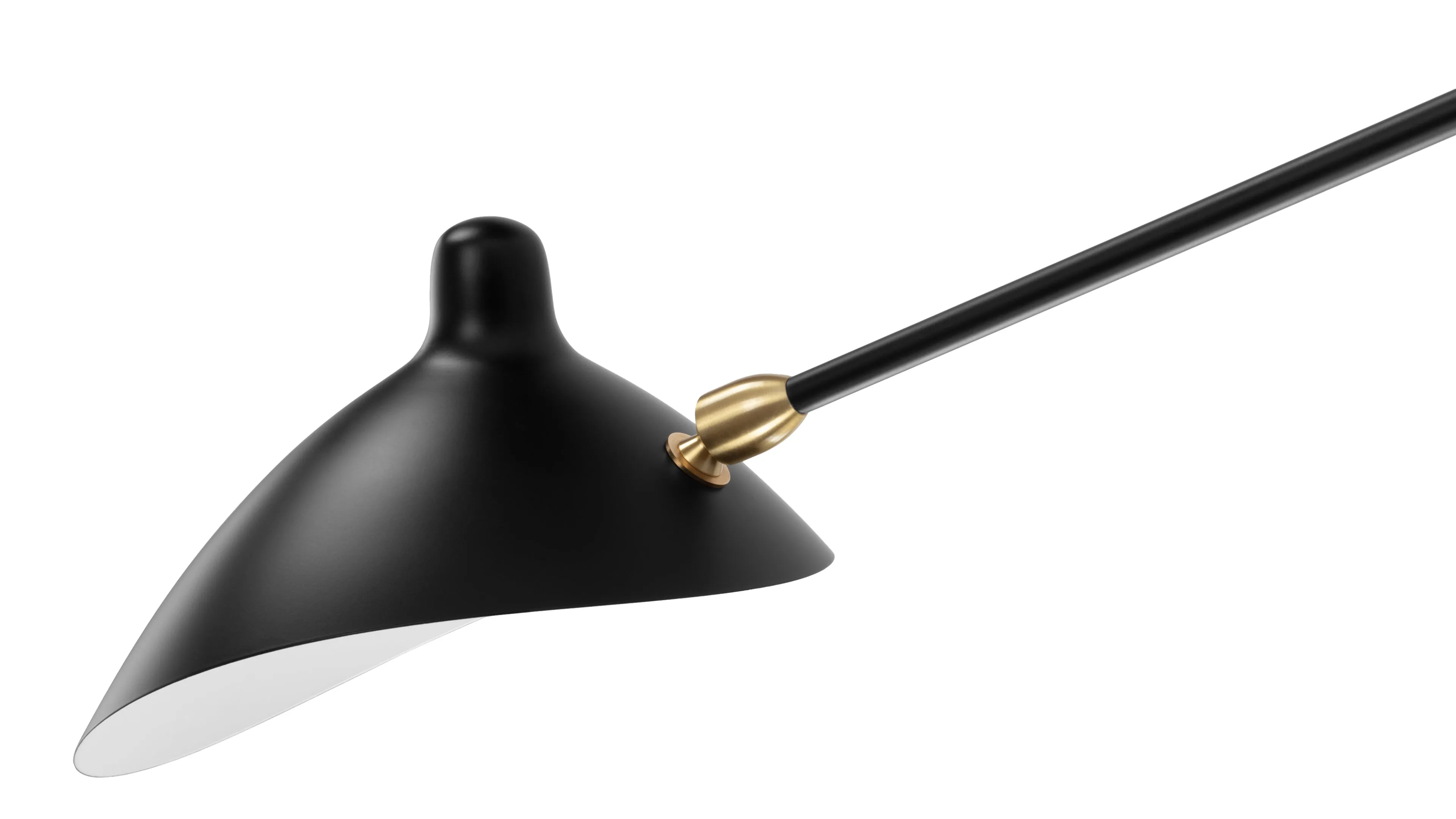 Mouille - Mouille Single Wall Sconce, Small, Black